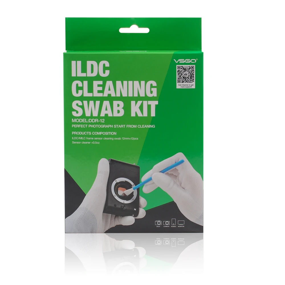 ILDC camera sensor cleaning swabs 12PCS + CCD/CMOS clean fluid for