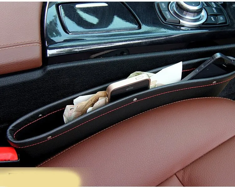 3 Цвета Кожа Автокресло щелевой Gap карман для хранения, отделение для перчаток, органайзер, коробка для BMW X1/X3X4X5/X6 1/2/3/5/7 серий, авто стиль