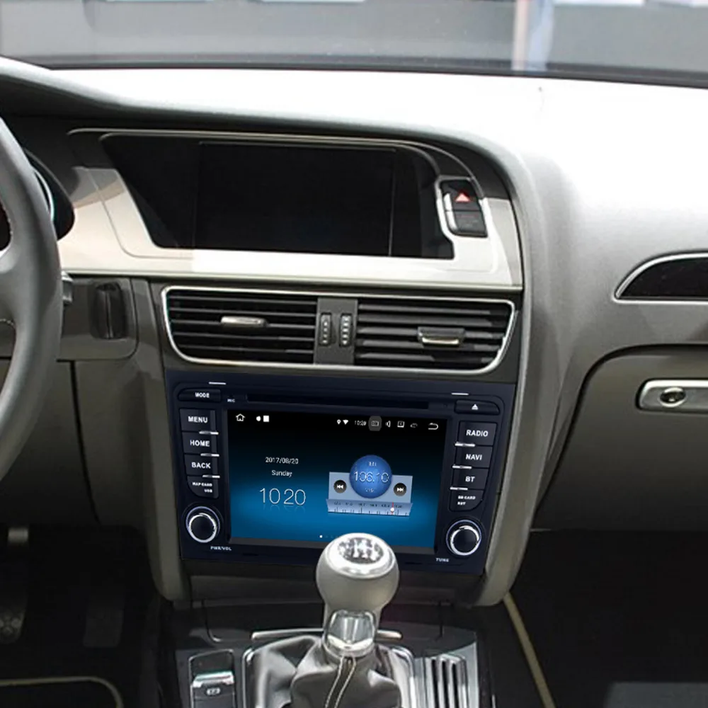 Discount 7" 2 din Car DVD Player Android 8.0 4+32GB 8 Core for Audi A4 S4 RS4 2002-2008 Radio GPS Map Navigation Stereo Audio Multimedia 5