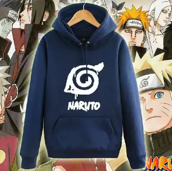 

Autumn And Winter Casual Men Women Naruto Hoodie Outerwear Japan Anime Thick Hooded Coat