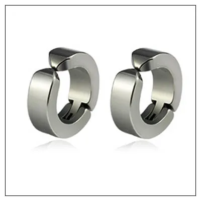 Silver Классические серьги-Клипсы из нержавеющей стали с крестиком для женщин, модные мужские серьги в стиле панк без отверстия для ушей, ювелирные изделия для пирсинга, подарки, 2 шт - Окраска металла: Silver