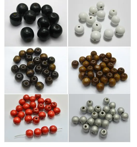 100 Round Wood Beads 12mm (1/2") Wooden fashion jewelryin Beads from