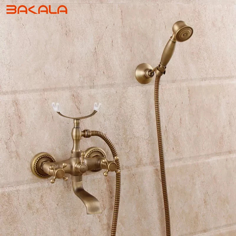 DHL Free Shipping ! Luxury Antique Brass Rainfall Shower Set Faucet + Tub Mixer Tap + Handheld Shower Wall Mounted GZ8305 DHL Free Shipping ! Luxury Antique Brass Rainfall Shower Set Faucet + Tub Mixer Tap + Handheld Shower Wall Mounted GZ8305