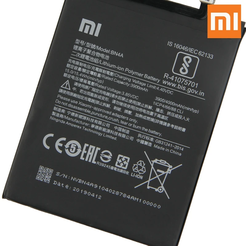Xiao mi аккумулятор BN4A для Xiao mi Red mi Note7 Note 7 Pro M1901F7C подлинный Сменный аккумулятор для телефона 4000 мАч+ Бесплатные инструменты