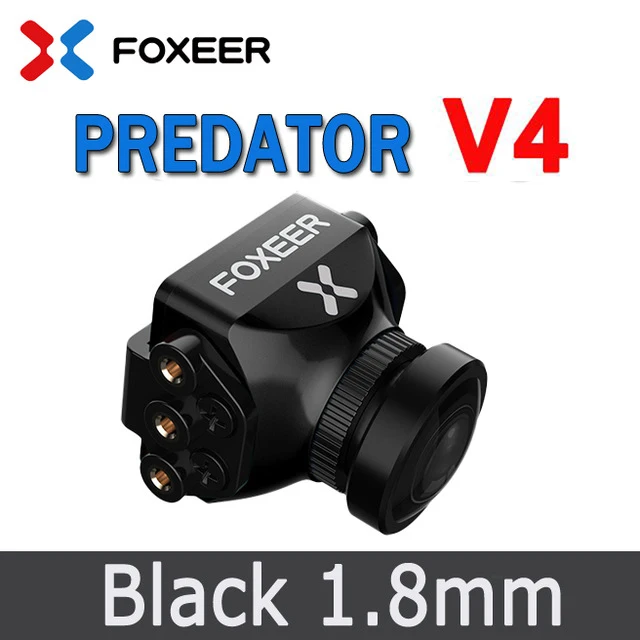 Foxeer Predator V4 FPV камера гоночный Дрон мини-камера 16:9/4:3 PAL/NTSC переключаемый Супер WDR, osd 4 мс задержка Upgarded PredatorV3 - Цвет: Black 1.8mm PAL