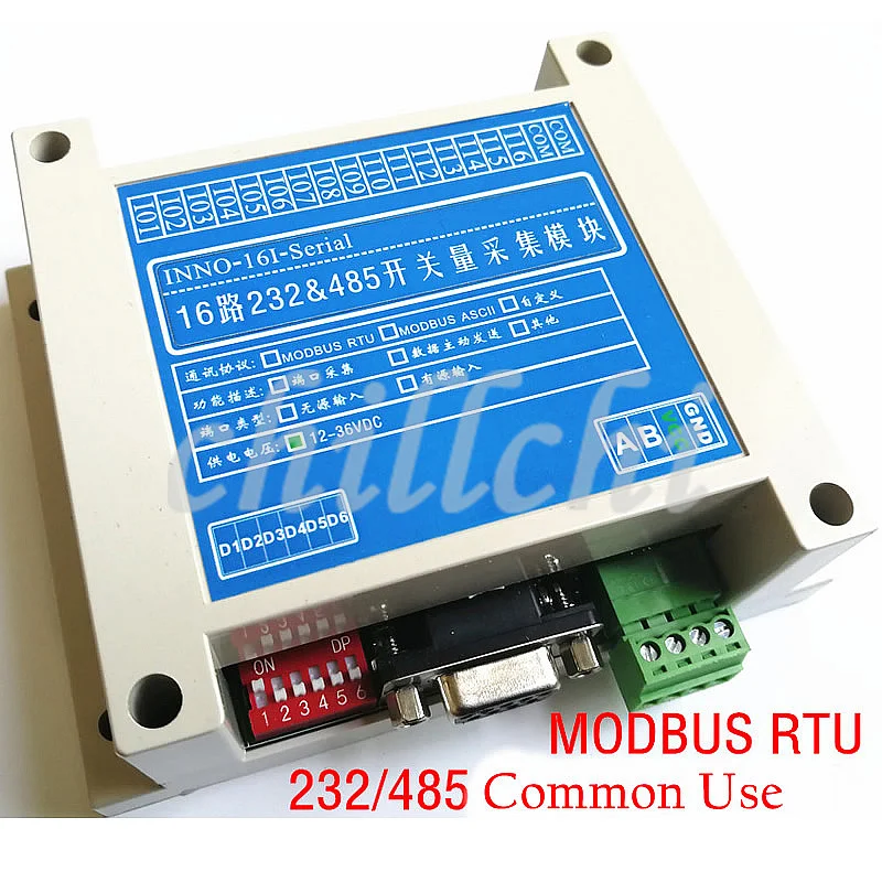 16 way 232485 serial port switch input switch to collect IO control