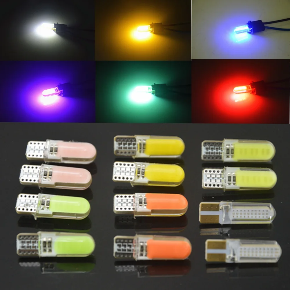 

T10 W5W LED car interior light cob marker lamp 12V 194 501 bulb wedge parking dome Reading LED light canbus auto car styling