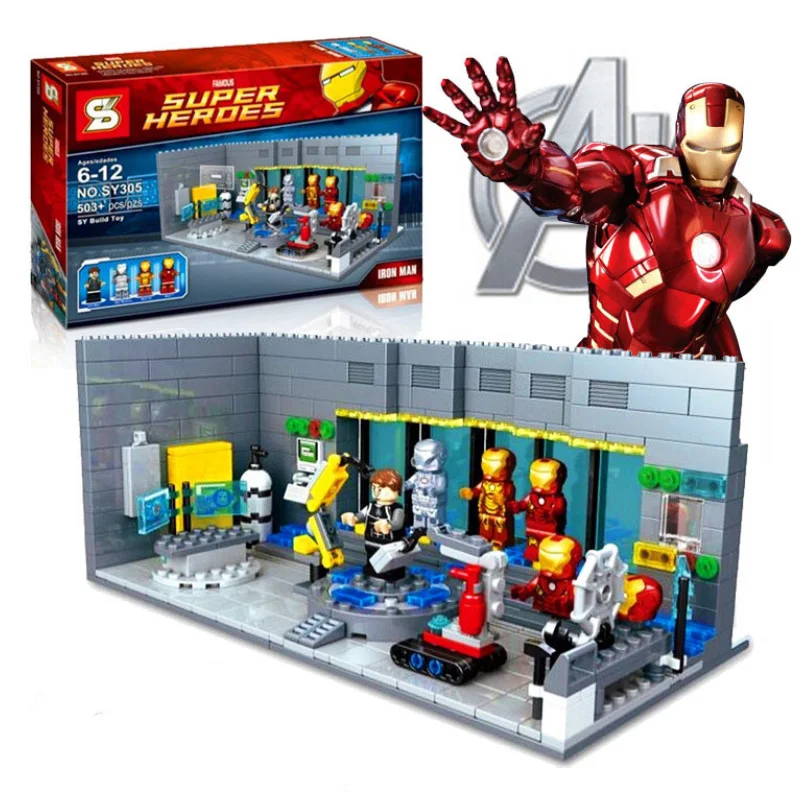 

Legoingly Super Hero Avengers iron Man Building Blocks Hulk Black Panther Toys For Children