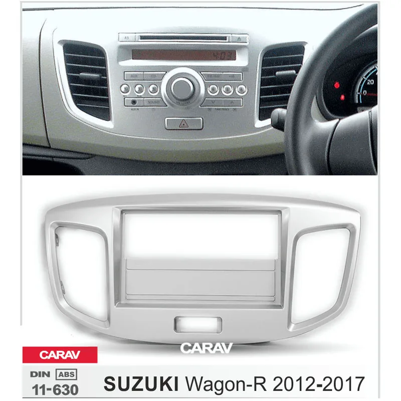 CARAV 11-630 Высокое качество радио фасции Для Suzuki Wagon-R 2012-(с карманом) Рамка для DVD CD отделка Установка комплект