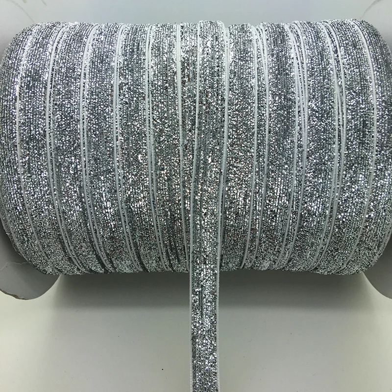 Glitter Velvet Ribbon for Crafts and Accessories, 5 Yards, 3/8 (10mm) - Multiple Color Options Available, Free Shipping