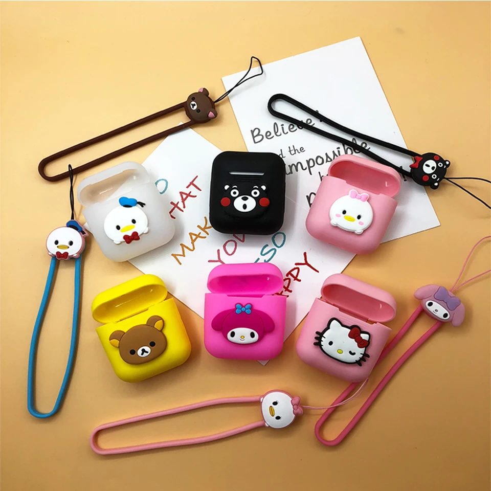 

Cartoon Hello Kity Case For Apple Airpod Airpods Accessories DIY Dust-proof Bluetooth Earphone Case
