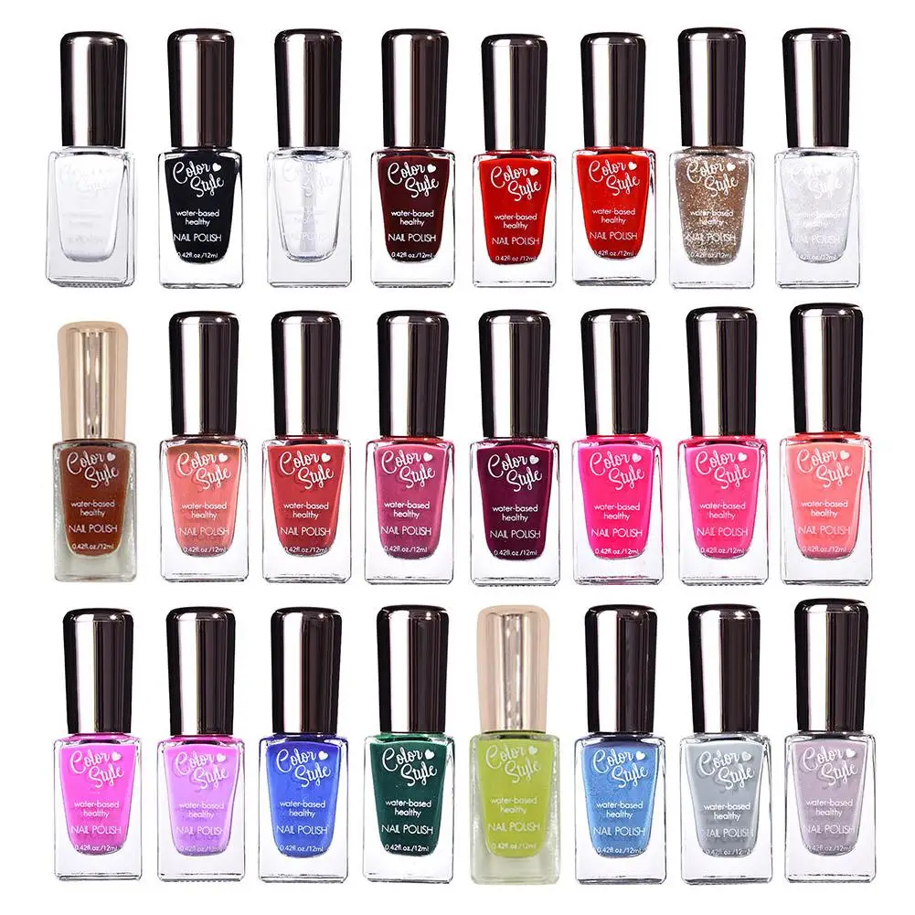 

For COLOR STYLE Nontoxic Ecofriendly Easy Peel Off Quick Dry Water Based Nail Polish