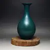The Qing Dynasty Yong Zheng's annual malachite green vase Jingdezhen antique porcelain used as the old collection matte 1