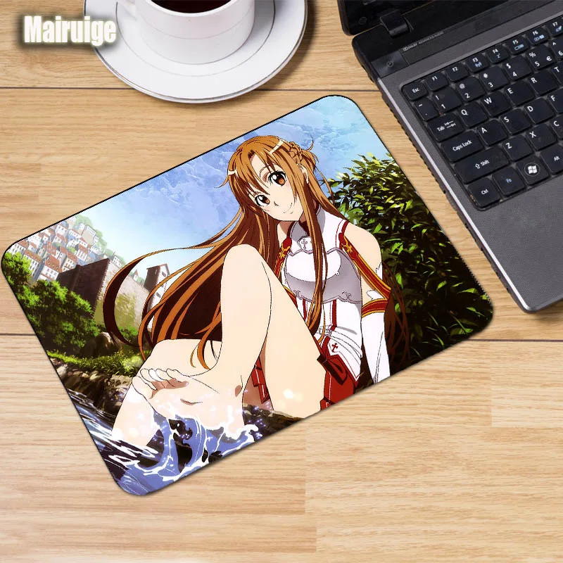 

Mairuige Sword Art Online Mousepad Asuna SAO Mouse Pad Professional Customization Mousepad Pattern Print Gaming Mat Small Size