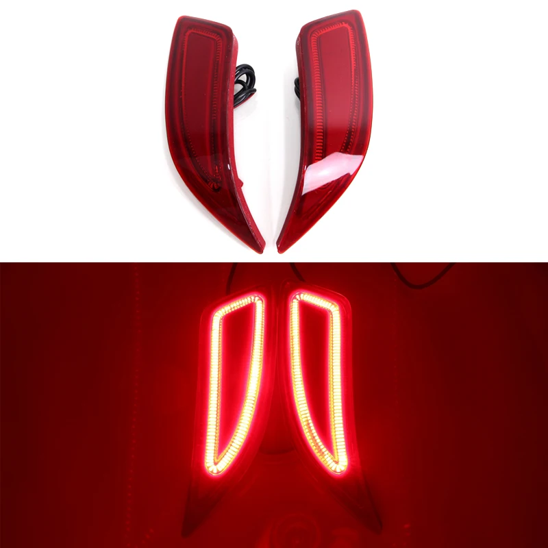 

2pcs/set Car Styling Rear Bumper LED Warning Parking Brake Tail Light Auto Accessories For Toyota Camry 2015 High Quality