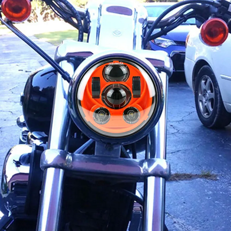 FADUIES New Motos Accessories 5.75 headlight motorcycle 5 34 led headlight For Harley Motorcycle Black Projector Daymaker (60)