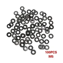 100 шт M2/M3/M4/M5/M6/M8 углеродистая сталь плоская машинная шайба обычная черная шайба мебельные прокладки
