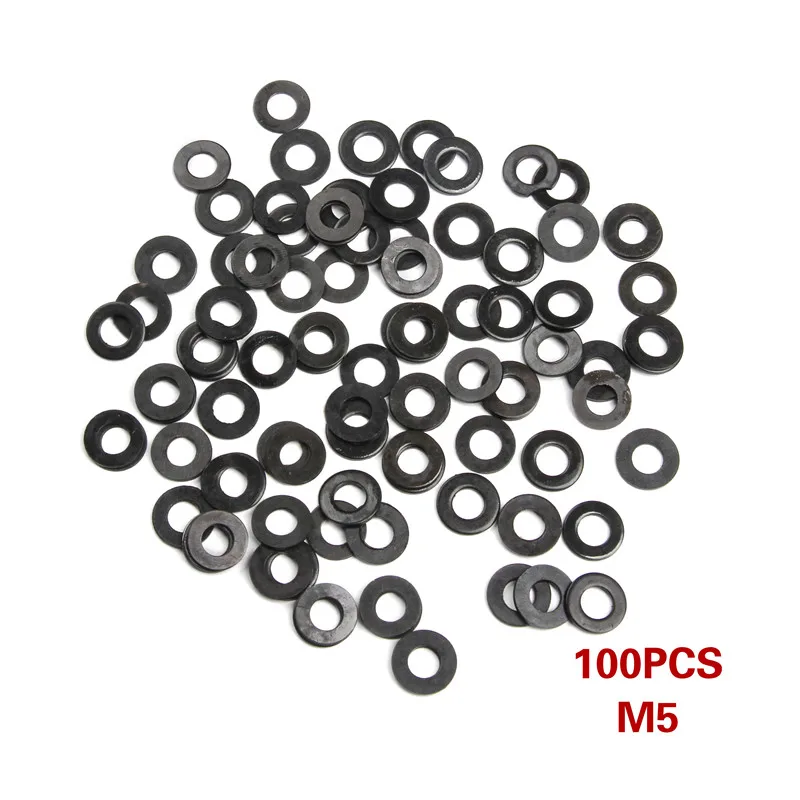 100 шт. M2/M3/M4/M5/M6/M8 плоская машина из углеродистой стали простая черная шайба