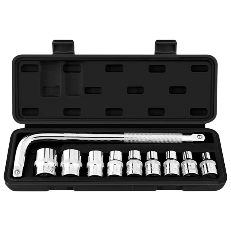 

10 Pcs Car Mechanics Tool Kit Wrench Socket Set for Auto Motorcycle Repair GHS99