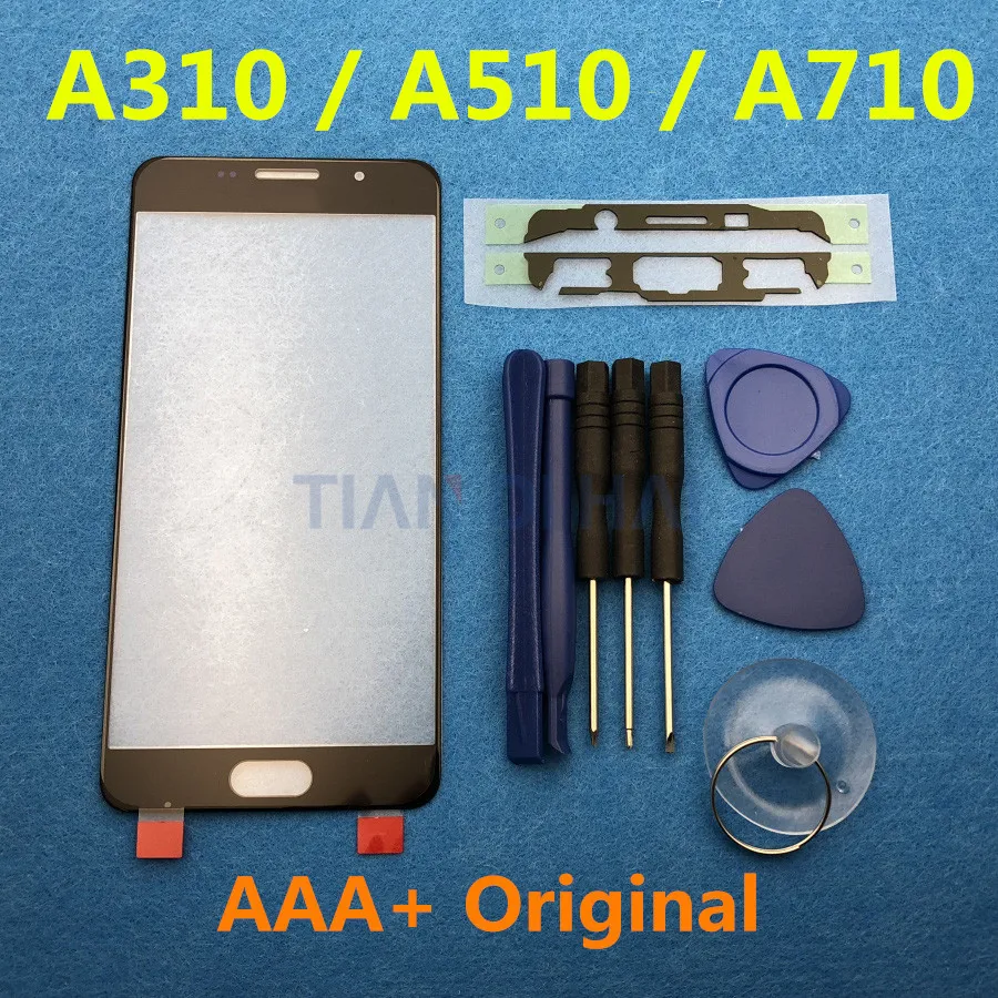 Экран, передняя стеклянная линза для samsung Galaxy A5 A3 A7 A510 A510F A310 A310 A710 A710F, сенсорная панель, стекло+ Инструменты