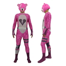 Yacn костюм розового медведя на Хеллоуин, костюм лидера команды, комбинезон, косплей, для взрослых, спандекс, Zentai, комбинезон, боди для женщин, дрифт, кожа