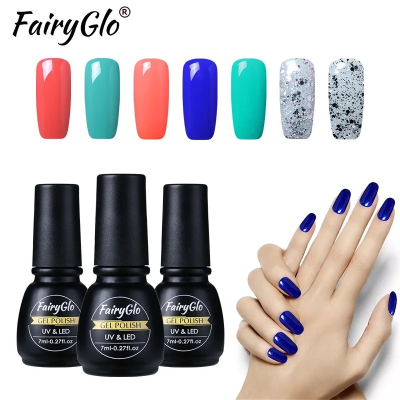 

FairyGlo 58 Colors Nail Polish 7ML Semi Permanent Polish Lucky Lacquer Top Base Primer Hybrid Varnish Stamping Paint Nail Polish