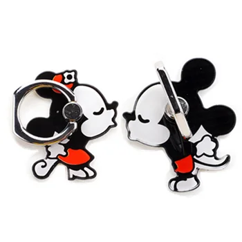 

Wholesales 30pcs/lot Universal Metal Finger Ring Holder Cartoon Mobile Phone Holder Mickey Phone Stand Minnie Lovers Phone Ring