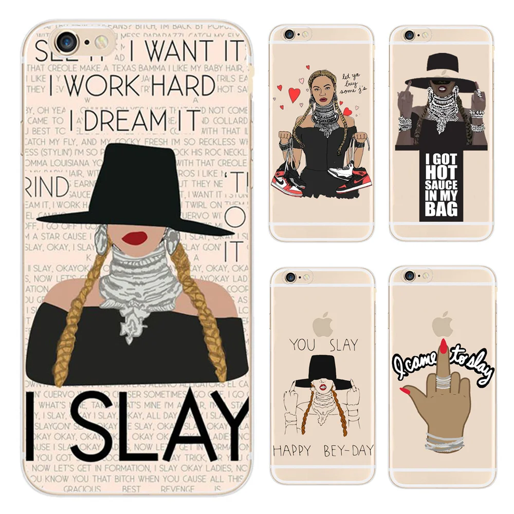 Beyonce I SLAY Pop чехол для телефона с музыкальным принтом Coque Fundas iPhone 8 7 6 6S Plus X 5 5S SE