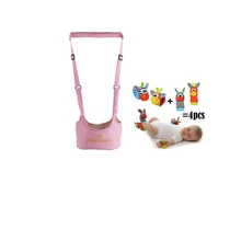 Ходунки для детей ясельного возраста, вспомогательный рюкзак, поводок+ детская погремушка, Набор погремушек, Детская сенсорная игрушка, носочки, погремушка на запястье