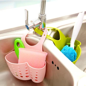 

Portable Hanging Rack Drain Bag Basket Bath Storage Gadget Tools Sink Holder Plastic Kitchen Accesories