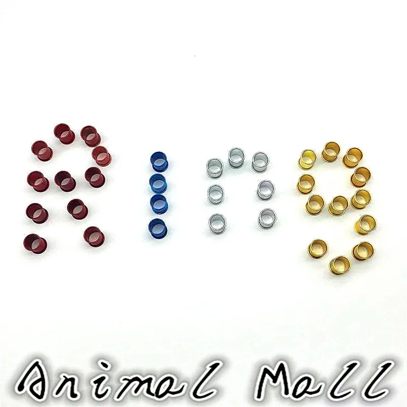 

100 pcs 4 Colors Birds Aluminium foot ring 8 mm Pigeons carry tools Quail Parrot Ring Bird Feeding logo Pigeons tools