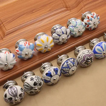 Furniture Hardware 40mm Furniture Handle Ceramic Drawer Cabinet Knobs and Handles Knobs Door Cupboard Kitchen Pull Handles