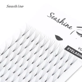 

Seashine Indivial Lahes Natral Long Premade Volume Lashes Fans Hand Made Russia Volume Lashes Heat Bonded Free Shipping