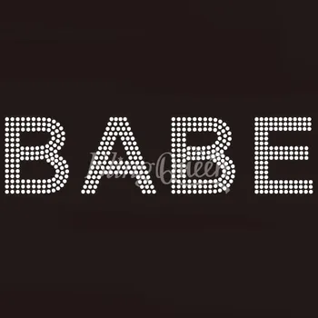 

BlingQueen 25PCS/LOT BABE Rhinestone Transfers Iron On Motifs