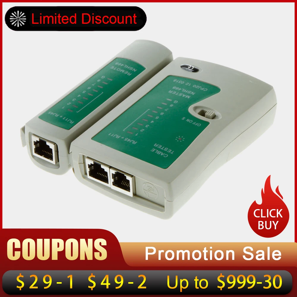 Профессиональный RJ45 Кабельный тестер lan Сетевой RJ11 RJ12 CAT5 UTP LAN Инструмент Ремонт