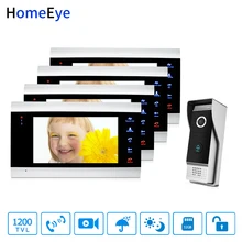 HomeEye 7'' 1200TVL Video Door Phone Video Intercom 1-4 Security Access System Waterproof Motion Detection OSD Menu Night Vision a vision based motion capture system