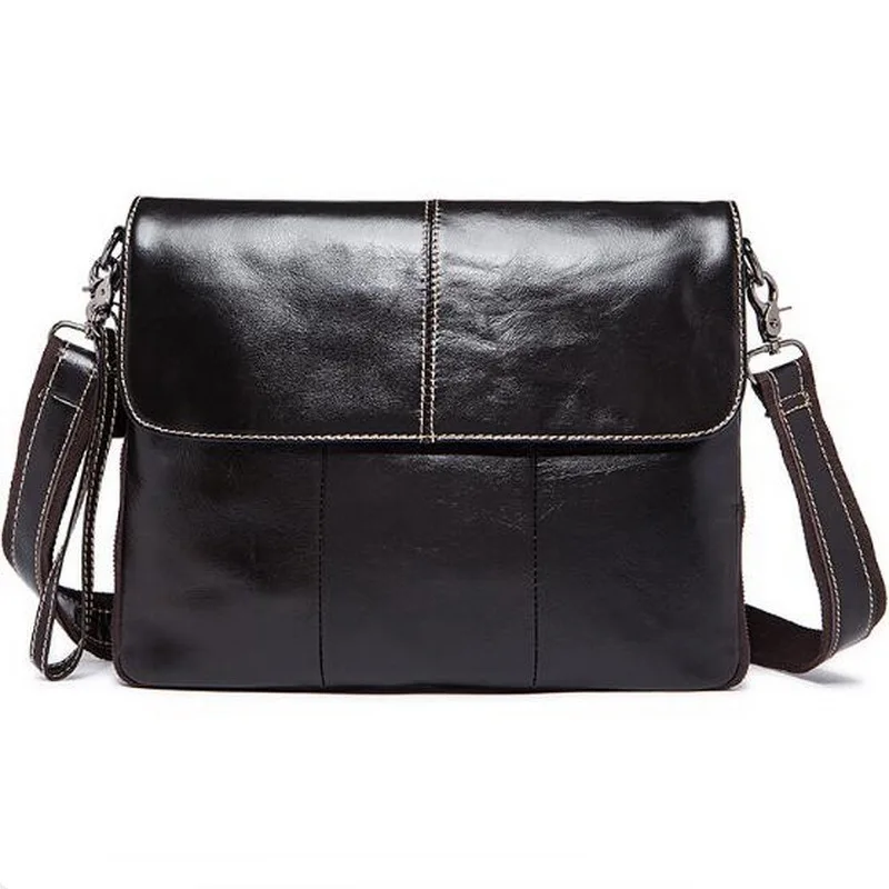 

HANSOMFY Genuine leather man messenger Bag Briefcase