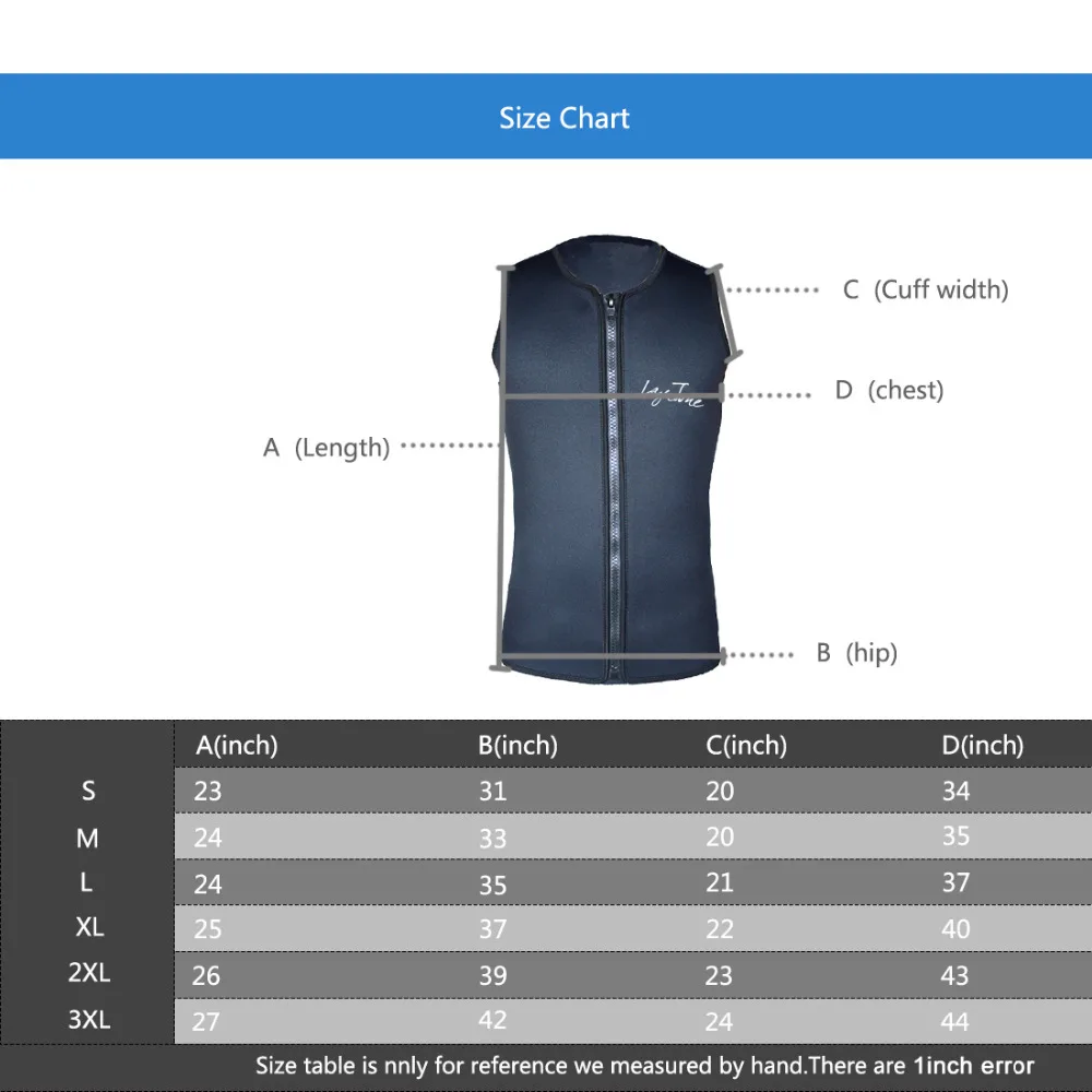 LayaTone 3 мм неопреновый жилет для Гидрокостюма, мужской жилет для дайвинга, жилет без рукавов для каноэ, серфинга, Сноркелинга, рыбалки, бега, каякинга, Топ жилет