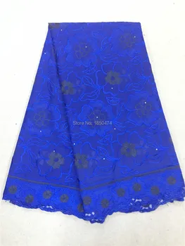 

Special Offer African Swiss Voile Lace Fabric High Quality Blue Cotton Lace Fabrics Nigerian Embroidered Fabric Lace For Sewing