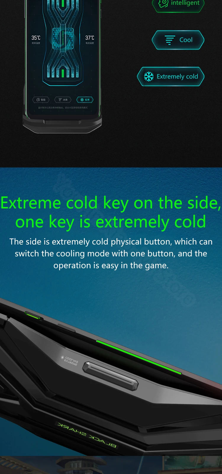 Чехол для Xiaomi Black Shark 2, охлаждающий чехол с очень холодным чипом, супер охлаждающий вентилятор, аккумулятор 700 мАч, подходит только для Black Shark 2