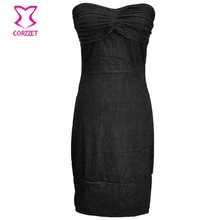 New Arrival Body Shaper Wear Corsets Off The Shoulder Black Strapless Women Prom Seqined Sexy Bodycon Cotton Summer Dress