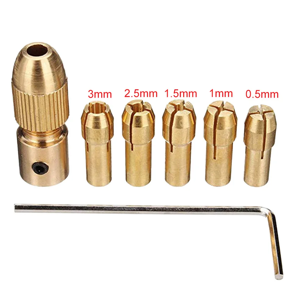 

7pcs/Set Electric Drill Bit Collet a cartridge for a drill drills para metal Small Micro Twist Drill Chuck Set