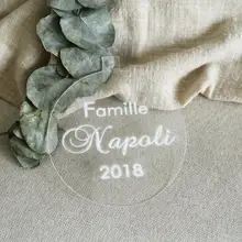 Акриловые рисунки, персонализируемое украшение, пользовательский Рождественский орнамент, подарок на новоселье, свадебный подарок