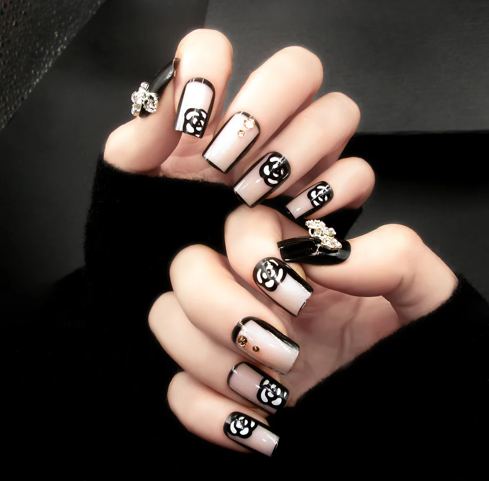 24pcs Fashion Style Environmental Friendly Acrylic Full Cover False
