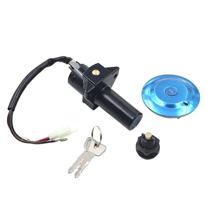 Motorcycle Ignition Switch Lock Fuel Gas Tank Cap Cover Seat Handle