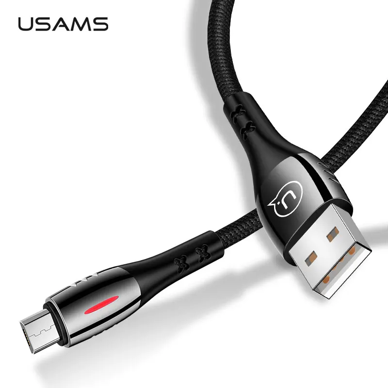 Кабель Micro USB USAMS Интеллектуальный кабель питания QC3.0 для быстрой зарядки Microusb Android