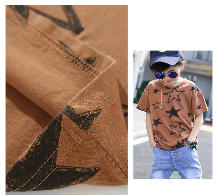 Fashion 2018 Kids Clothes Children T Shirts New Summer 2018 Star Printed Short Sleeve Tops For Teenage Baby Boys Tees Toddler T Shirt Clothing  (17)