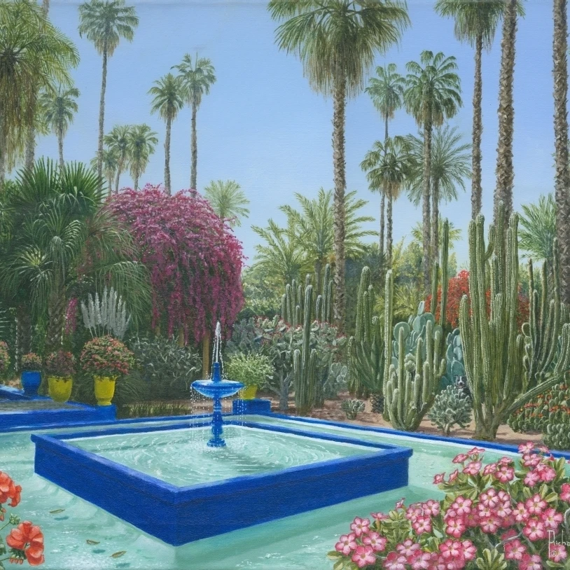 Jardin Majorelle Marrakech Poster Print by Richard Harpum (20 x 16)