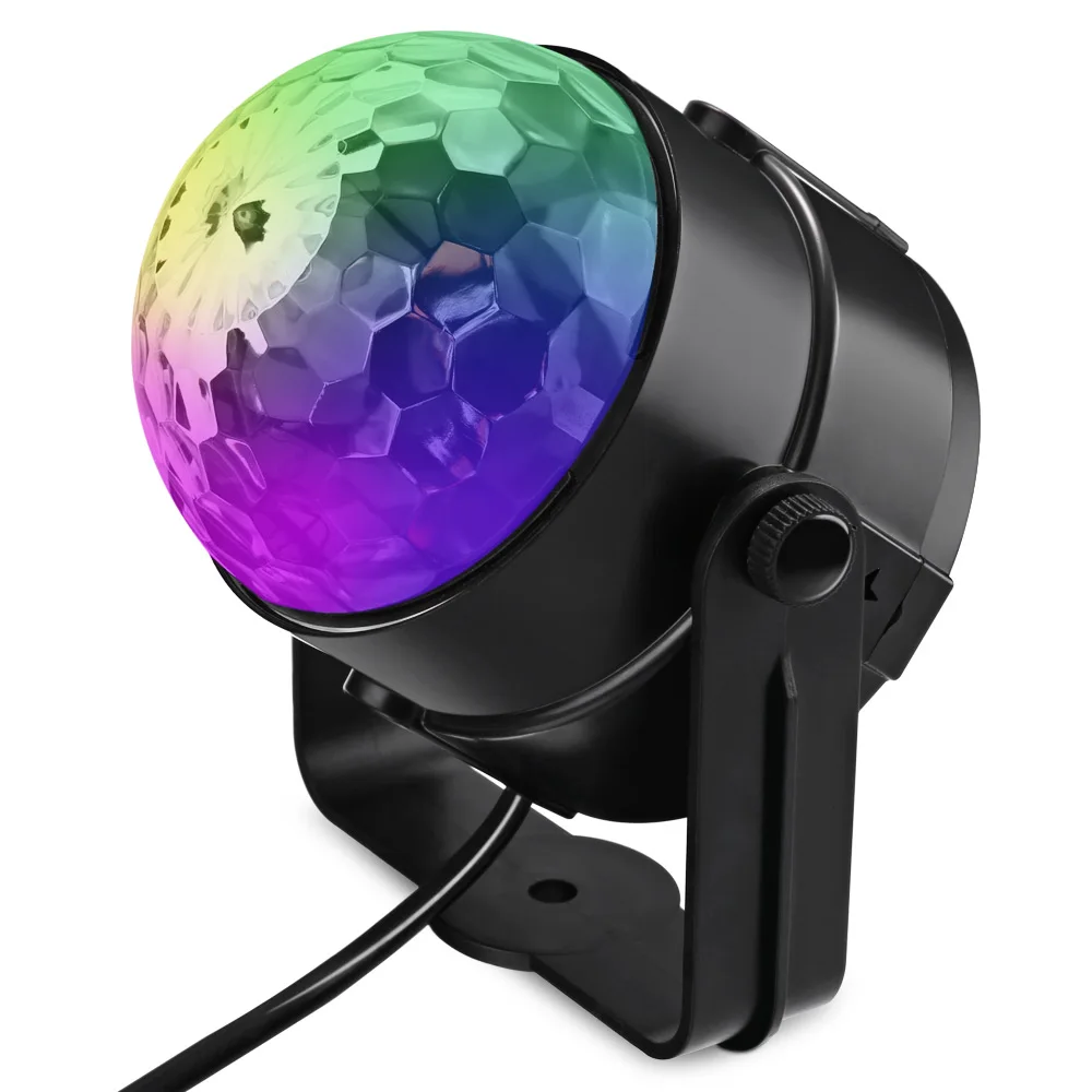 Портативный Мини светодиодный этап лампы вращающийся прозрачный шар RGB свет