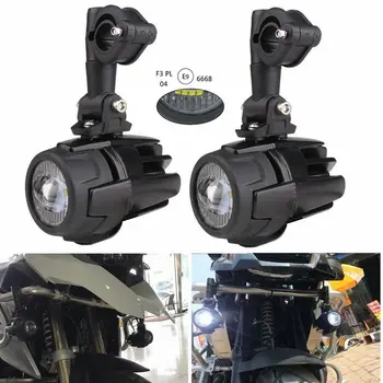 

2pcs 40W 4LED Motorcycle LED Auxiliary Fog Light Driving Lamp For BMW R1200GS F800GS 700 KTM Motocycle Fog Lights